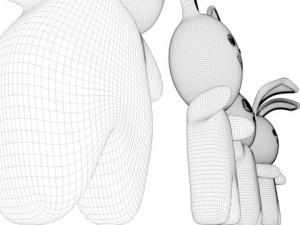 japanese style kawaii figures Modello 3D