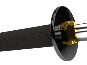 samurai katana with case and stand Modèle 3D