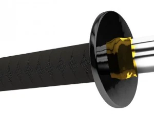 samurai katana with case and stand 3D Model