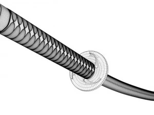 samurai katana with case and stand 3D Model