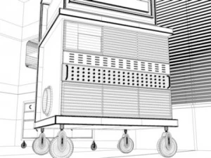 high tech operation room 3D Model