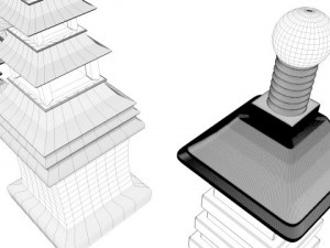 japanese stone lanterns 3D Model