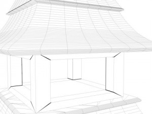 japanese stone lanterns 3D Model