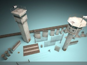 berlin wall package Modello 3D
