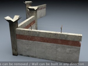 berlin wall package Modello 3D