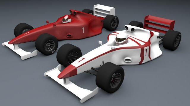 formula 1 type car 3D Model .c4d .max .obj .3ds .fbx .stl .blend 