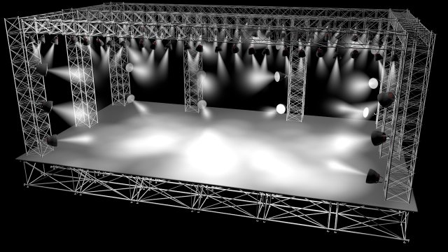 concert stage 3D 모델 .c4d .max .obj .3ds .fbx .stl .blend 