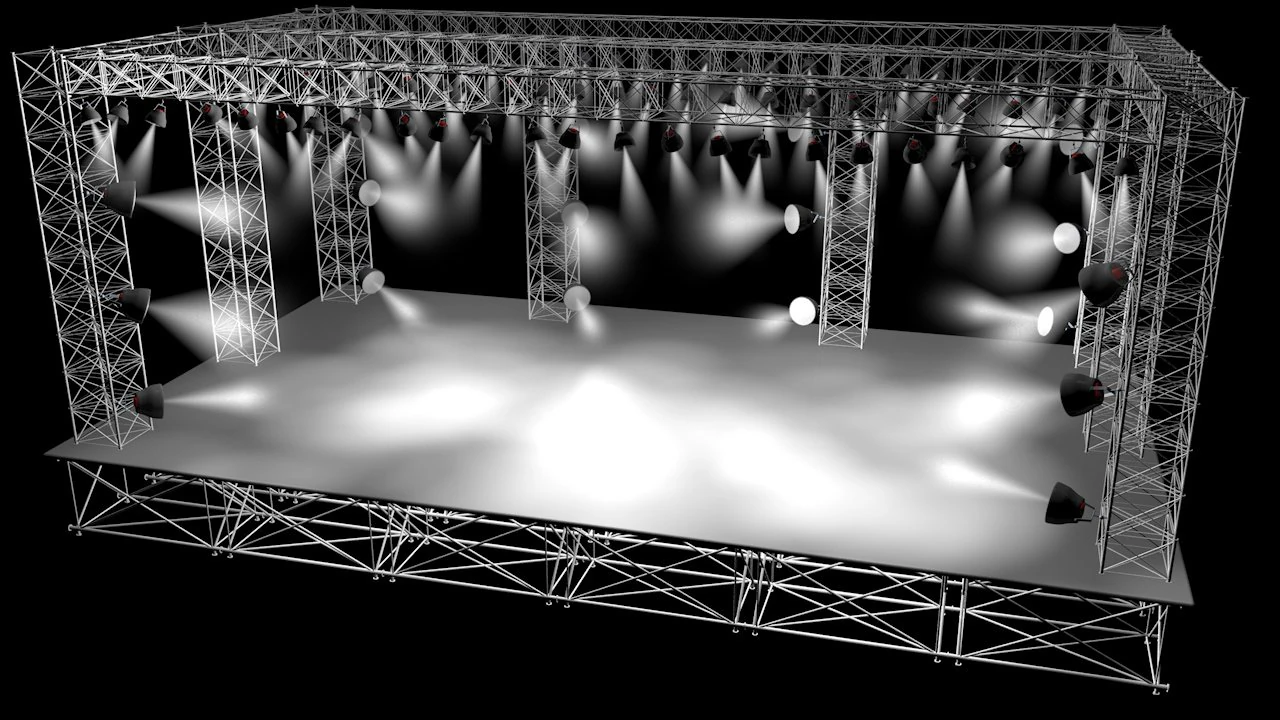 concert stage 3D Model .c4d .max .obj .3ds .fbx .stl .blend