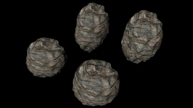 asteroids 3D Model .c4d .max .obj .3ds .fbx .stl .blend 