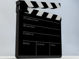 film slate clapper 3D Model