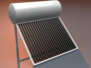 solar water heater 3D 模型