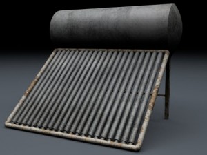 solar water heater 3D 模型