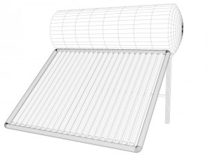 solar water heater 3D 模型