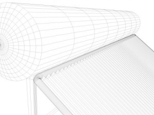 solar water heater 3D 模型