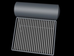 solar water heater 3D 模型
