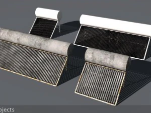 solar water heater 3D Model