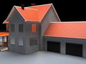 north american type garden state house 3D Model