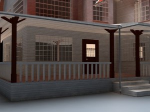 north american type garden state house Model 3D