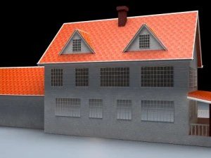 north american type garden state house 3D Model