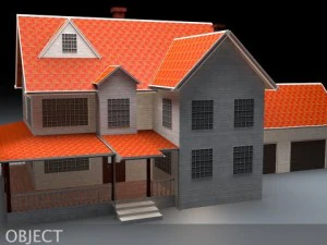 north american type garden state house 3D Model