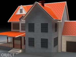 north american type garden state house 3D Model