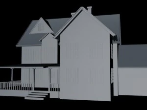 north american type garden state house 3D Model