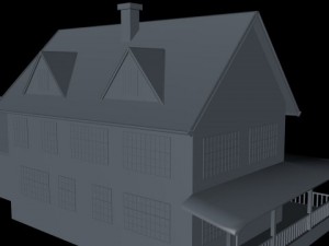 north american type garden state house Model 3D