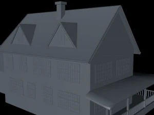 north american type garden state house 3D Model