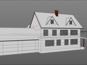 north american type garden state house Model 3D