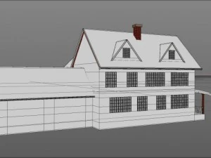 north american type garden state house 3D Model