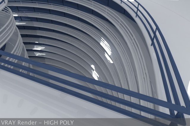 ultra modern futuristic data center Model 3D .c4d .max .obj .3ds .fbx .stl .blend 