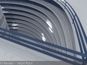 ultra modern futuristic data center 3D Model