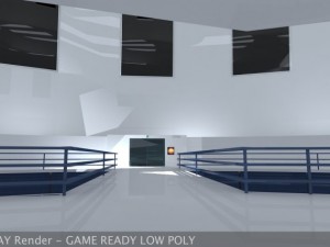 ultra modern futuristic data center Model 3D
