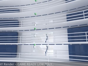 ultra modern futuristic data center Model 3D