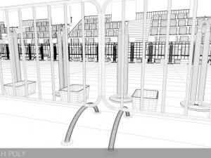 triathlon transition area 3D Model
