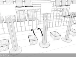 triathlon transition area 3D Model