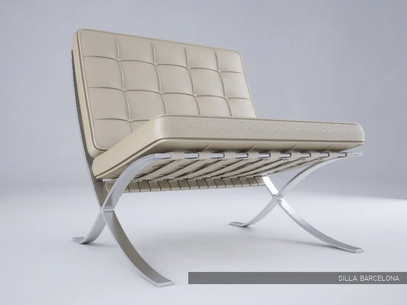 krzesło Barcelony Model 3D .c4d .max .obj .3ds .fbx .stl .blend 
