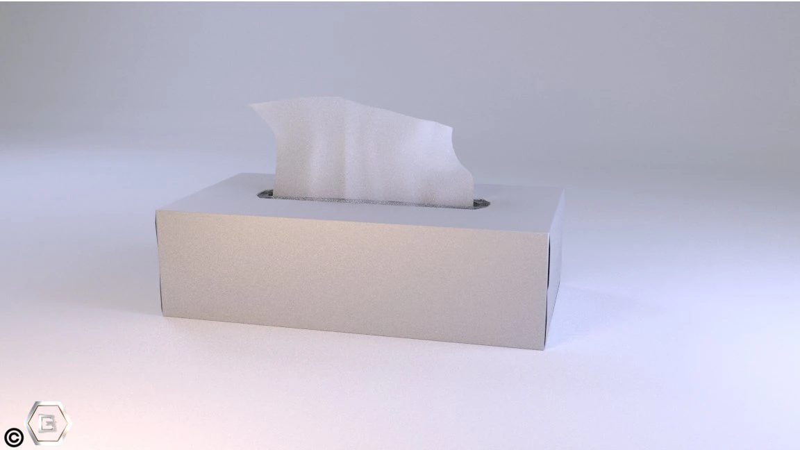 ティッシュボックス 3Dモデル .c4d .max .obj .3ds .fbx .stl .blend 