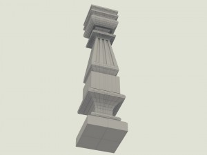 square pillar Model 3D