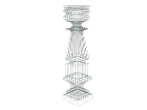 square pillar Model 3D