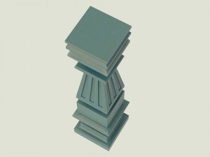 square pillar Model 3D