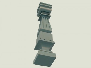 square pillar Model 3D