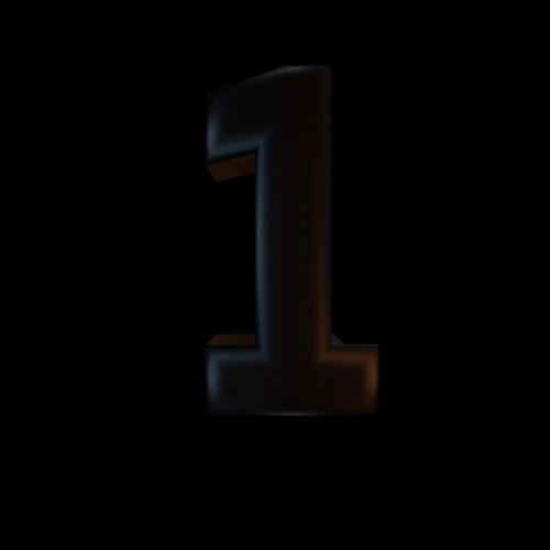 black semi glossy numbers 1-10 CG Textures .c4d .max .obj .3ds .fbx .stl .blend 