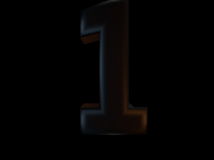 black semi glossy numbers 1-10 CG Tekstury