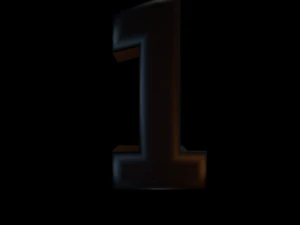 검정색 반광택 숫자 1-10 CG 텍스쳐