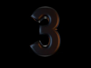 black semi glossy numbers 1-10 CG Textures