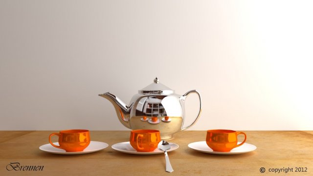 tea set Modello 3D .c4d .max .obj .3ds .fbx .stl .blend 