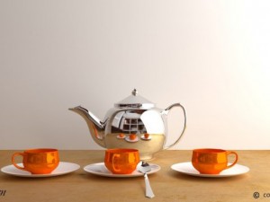 tea set 3D-Modell