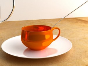 tea set Modello 3D