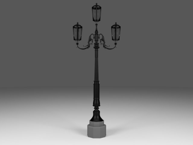 lamp post 3D Model .c4d .max .obj .3ds .fbx .stl .blend 